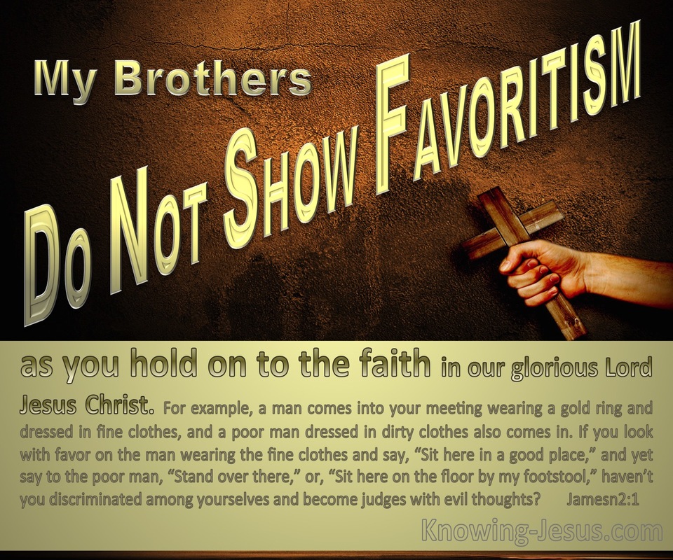 James 2:1 Do Not Show Favouritism And Hold Onto Your Faith (gold)